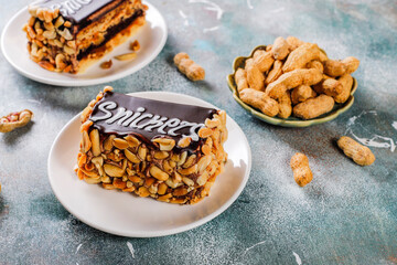 Homemade russian layered honey cake.