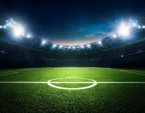 stadium, football, soccer with blured background