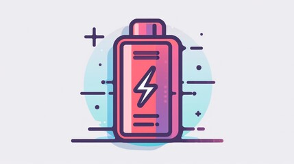 Icon of a Battery: symbolize energy or resources.