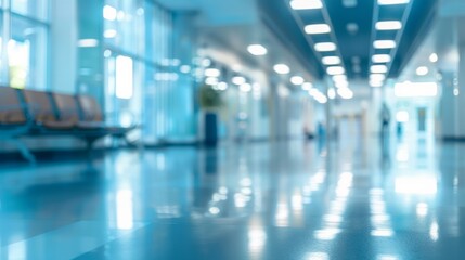 The background is blurred, suggesting an indoor, clinical setting such as a hospital or medical office