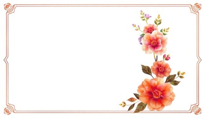 Obraz premium certificate background with watercolor floral designs and a textured canvas effect, certificate desain, certificate border