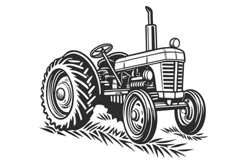 Vintage Tractor Roots of Farming vector