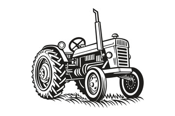 Vintage Tractor Roots of Farming vector