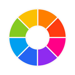 Fototapeta premium Vibrant Color Wheel Icon | Interactive Color Palette Icon | Color Spectrum Wheel | Color Picker Wheel | Color Theory Wheel Icon | Customizable Color Wheel | Color wheel | Trending color wheel