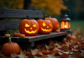 Happy Haloween Pumpkin Background Design