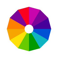 Obraz premium Vibrant Color Wheel Icon | Interactive Color Palette Icon | Color Spectrum Wheel | Color Picker Wheel | Color Theory Wheel Icon | Customizable Color Wheel | Color wheel | Trending color wheel