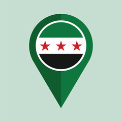 Syrian Arab Republic Identitiy with Syrian Flag