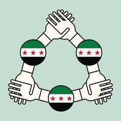 Syrian Arab Republic Identitiy with Syrian Flag