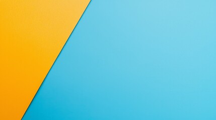 A vibrant diagonal split of orange and blue surfaces, creating a modern graphic design aesthetic.