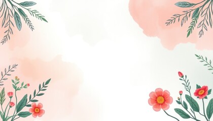 certificate background with soft watercolor gradients and organic botanical patterns, certificate desain, certificate border