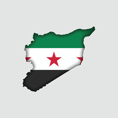 Syrian Arab Republic Identitiy with Syrian Flag
