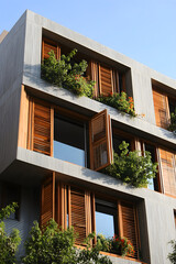 Fototapeta premium Innovative Architectural Design Embracing Natural Ventilation Principles for Sustainable Urban Development