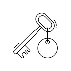 Room Key vector icon
