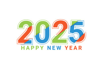 Happy new year 2025 design vector concept