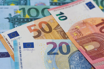 Various banknote images. euro photos.