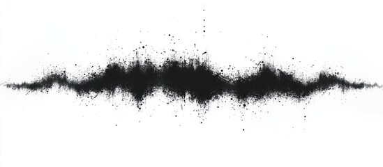 High-resolution minimalist soundwave with clean lines, monochrome, white background,