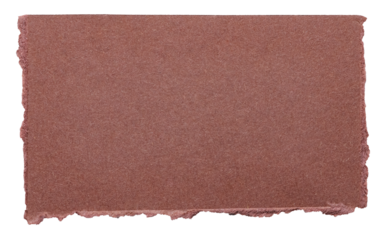 Isolated torn piece of blank brown paper note cardboard with texture and copy space for text, transparent png background design element