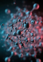"Cosmic Connections: Vibrant Molecular Structure in Dreamy Light"
