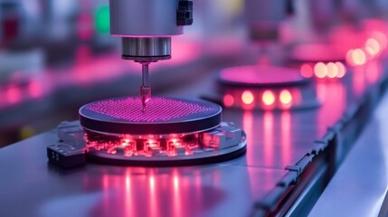 Automated Manufacturing Machine Assembling a Circuit Board