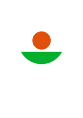 Niger flag on badge bag