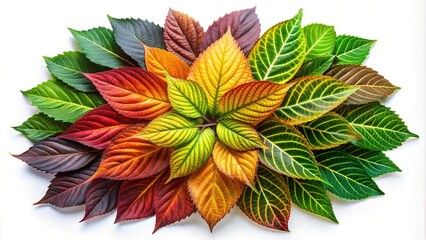 Obraz premium Abstract Autumn Leaf Imagery: Vibrant Foliage and Organic Patterns for Artistic Stock Photography For Poster Design Background Designs