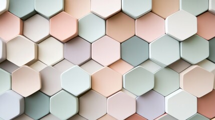 Pastel Hexagon Pattern Abstract Background Design