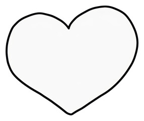 PNG Simple black outline heart