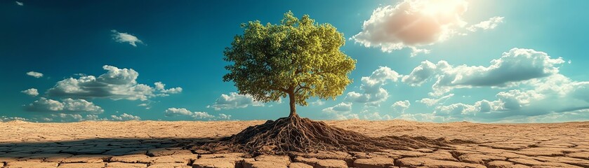 GenerationRestoration, 3D trees growing in desert, World Environment Day 2024, drought resilience and land restoration, ecological revival