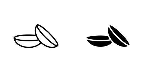 contact lenses Icon vector. liner and flat style icons set.