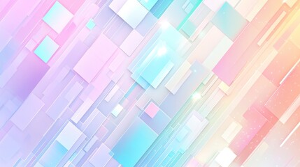 Pastel Colored Geometric Shapes Abstract Background