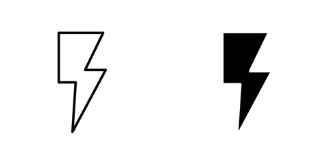 Electricity Icon vector. liner and flat style icons set.