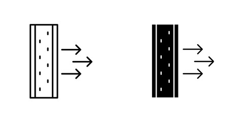 Insulation Icon vector. liner and flat style icons set.