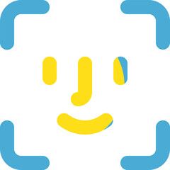 Palau flag on Face ID outline icon