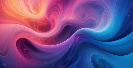 Swirling colors create a mesmerizing abstract design in vibrant shades at dusk,  created by ai generated