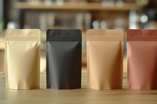 Stick pack. Blank sachet package mockup for coffee and tea isolated on white, paper food product pack. Vector coffee stickers templates, packaging for biscuits, sugar sticks	