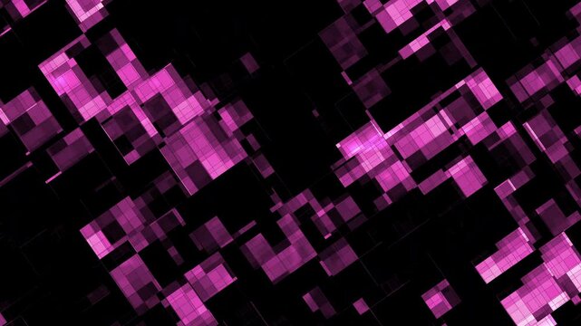 Dark Pink translucent squares overlap background, suitable for modern design projects, presentations, banners, and digital backgrounds.

