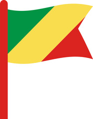 Republic Of The Congo Flag Crisp Flown
