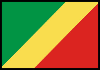Republic Of The Congo Flag rectangle Icon