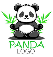 panda bear logo creative and original for your business or company logotype vector illustration isolated on white background