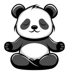 panda bear logo creative and original for your business or company logotype vector illustration isolated on white background