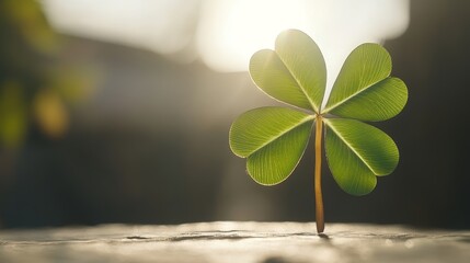 Four-leaf clover for good luck