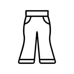 bell bottom trousers icon, national retro day line art, retro icon  - simple black line art icon of bell bottom trousers , for national retro day celebrations. retro vector art.