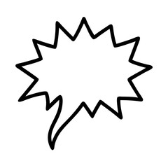 comic book speech bubble icon, national retro day line art, retro icon  - simple black line art icon of comic book speech bubble , for national retro day celebrations. retro vector art.