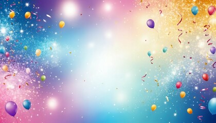 Birthday celebration background with soft glitter and colorful effects