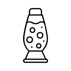 lava lamp icon, national retro day line art, retro icon  - simple black line art icon of lava lamp , for national retro day celebrations. retro vector art.