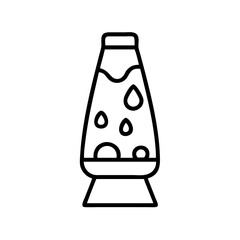 lava lamp icon, national retro day line art, retro icon  - simple black line art icon of lava lamp , for national retro day celebrations. retro vector art.