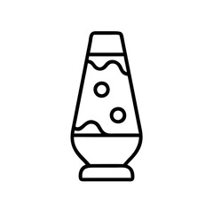 lava lamp icon, national retro day line art, retro icon  - simple black line art icon of lava lamp , for national retro day celebrations. retro vector art.