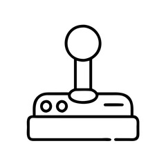 old school joystick icon, national retro day line art, retro icon  - simple black line art icon of old school joystick , for national retro day celebrations. retro vector art.