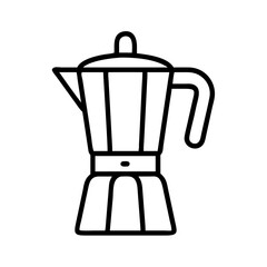 retro coffee percolator icon, national retro day line art, retro icon  - simple black line art icon of retro coffee percolator , for national retro day celebrations. retro vector art.