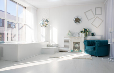white room wth chair day light